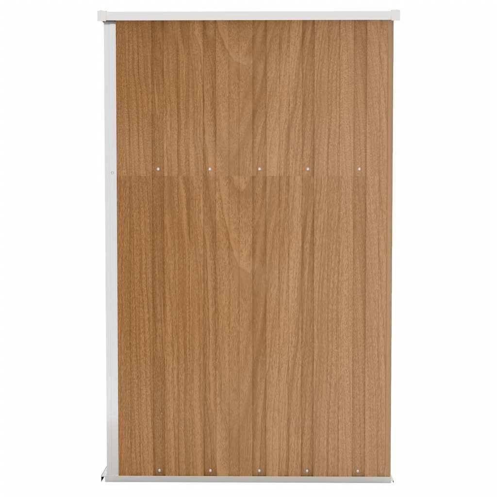 Abri de jardin 1.18m² - Cabane de jardin - Remise de jardin murale Marron 118x100x178 cm Acier galvanisé MP670 MAISON CHIC - Image 4