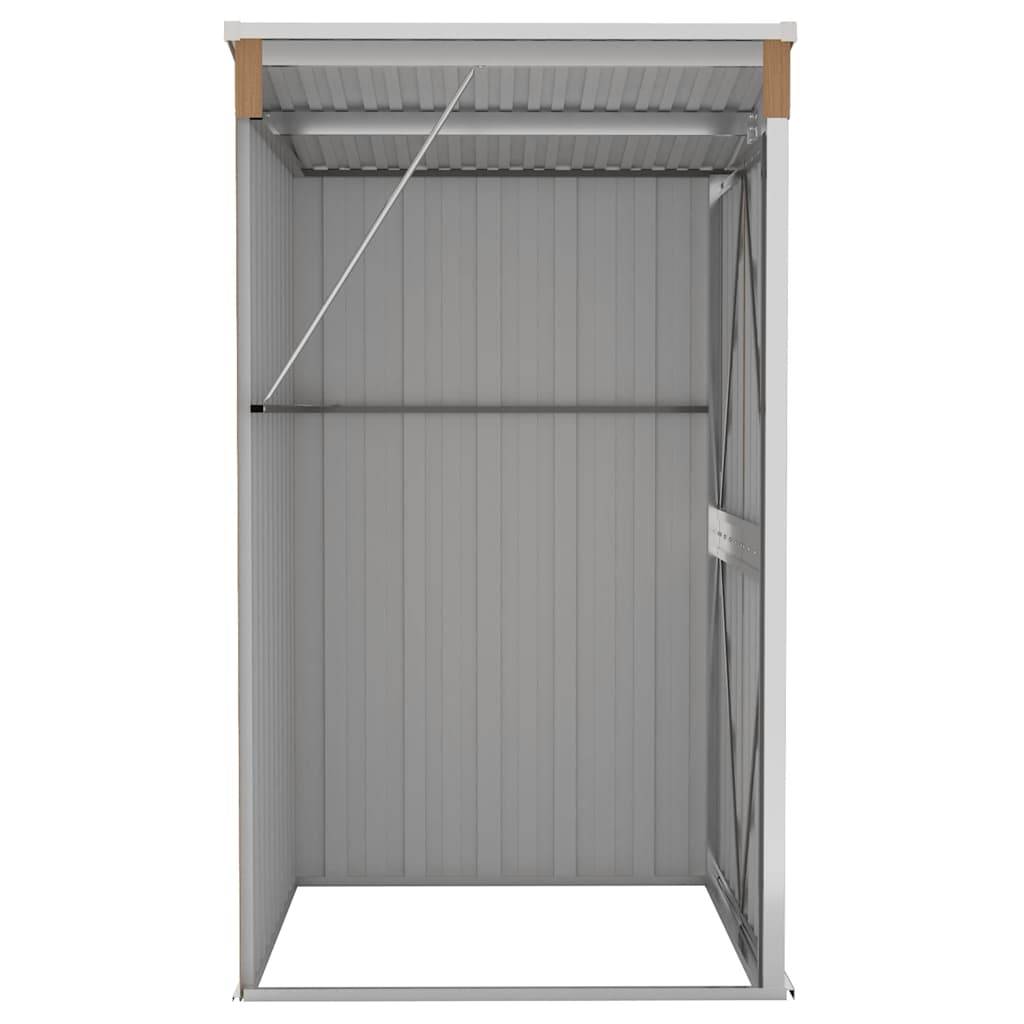 Abri de jardin 1.18m² - Cabane de jardin - Remise de jardin murale Marron 118x100x178 cm Acier galvanisé MP670 MAISON CHIC - Image 6
