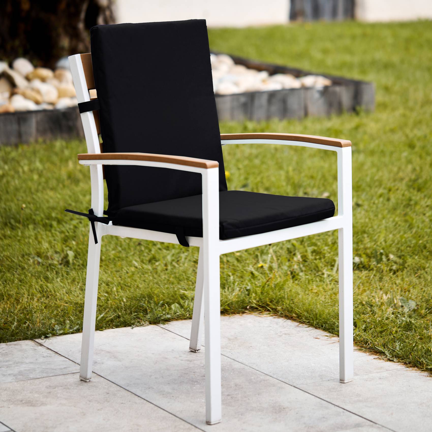 Home Maison - Coussin de fauteuil extérieur assise et dossier MINORQUE - HOME MAISON - Polyester - Noir - Imagen 3