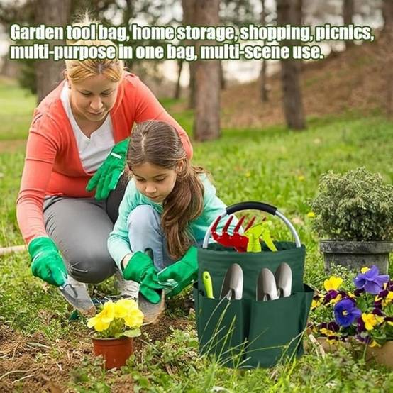 Panier À Outils Jardinage 17L Avec 6 Poches Pliable DtopbuyAge - Image 3