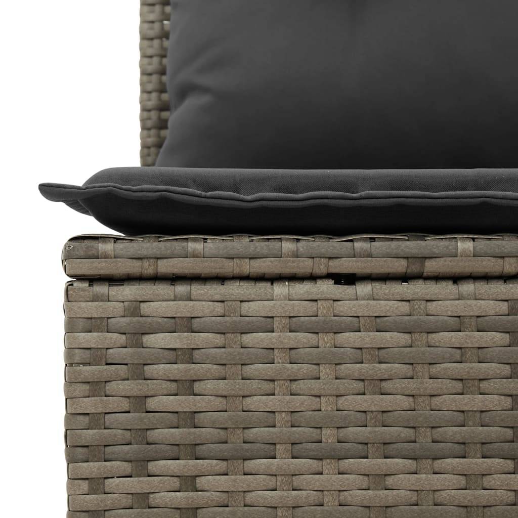 ComfortXL - Salon de Jardin Gris 10 Places en Résine Tressée Modulable avec Table en Bois Acacia pour Terrasse et Balcon – ComfortXL Outdoor Living - Image 7