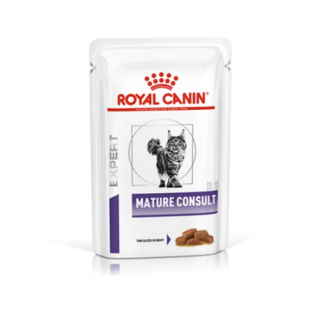Royal Canin - Royal Canin Mature Consult Balance Senior Consult Stage 1 pour chats Emincé en sauce 12 sachets 85 g