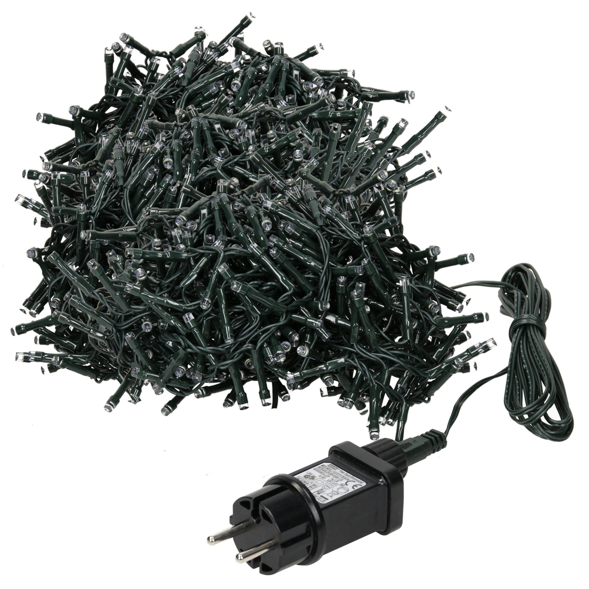Ecd-Germany - Guirlande lumineuse arbre Noël 1200LED extra blanc chaud 24m intérieur/extérieur - Imagen 1