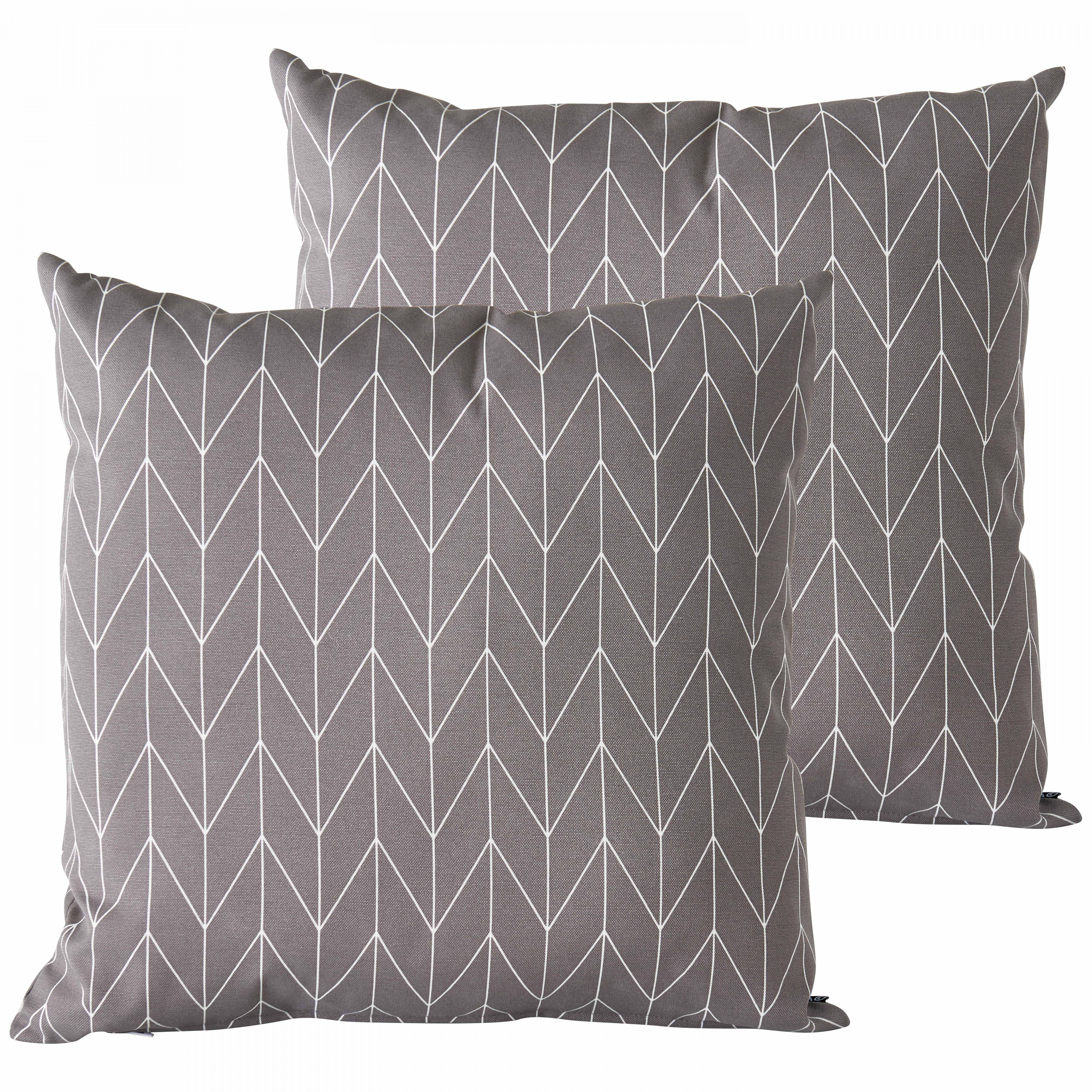 Oviala - Lot de 2 coussins carrés polyester apache 45x45x8 cm Quito - Oviala - Imagen 1