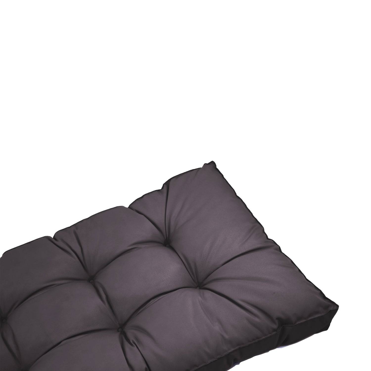 Coussins pour salon de jardin capitonné 120x60cm gris carbone - Déco arts - Image 7