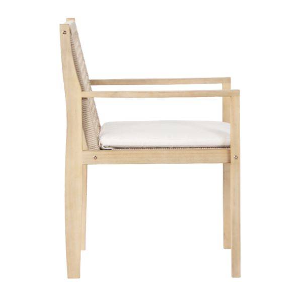 Beau Rivage - Lot de 2 fauteuils SAMOA en bois d'acacia et corde avec coussins Beau Rivage - Imagen 4
