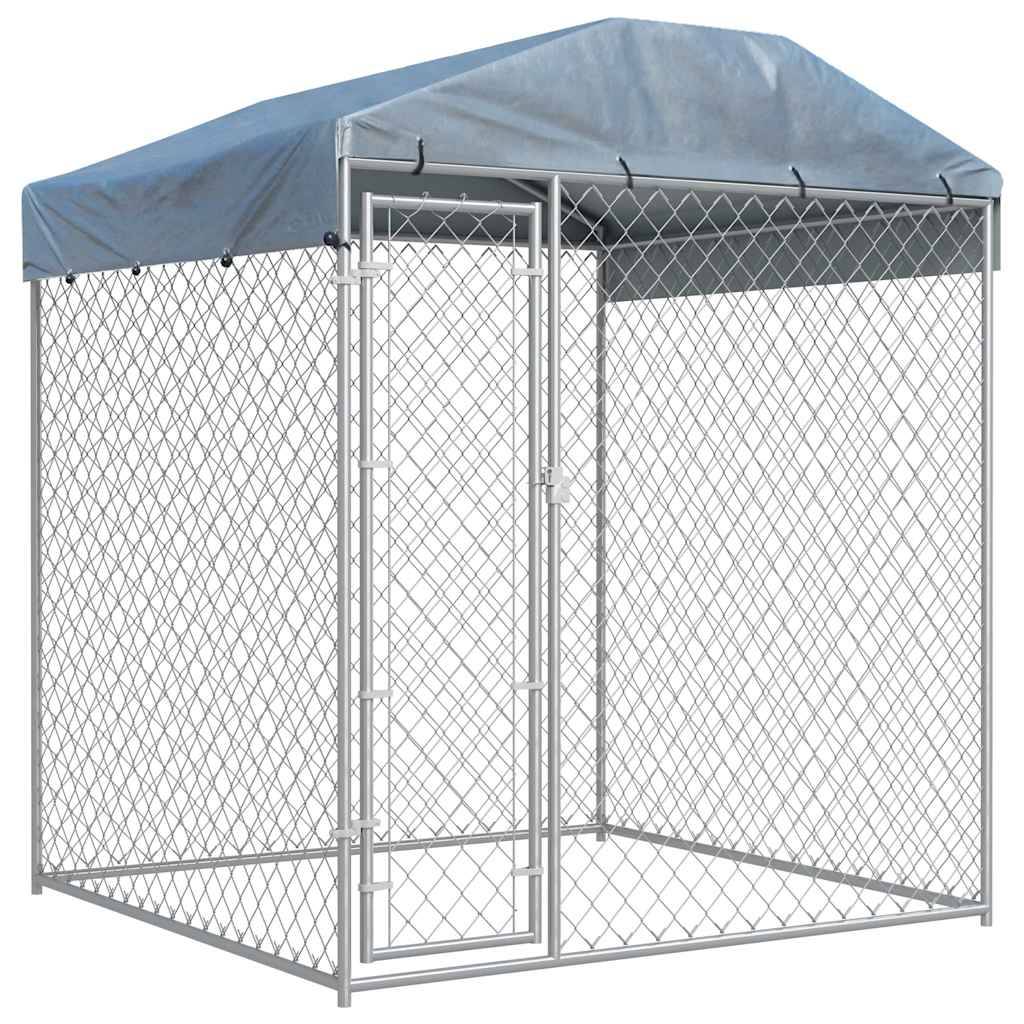 Vidaxl - Chenil d'extérieur avec toit pour chiens 193x193x225 cm vidaXL 145026 - Imagen 1