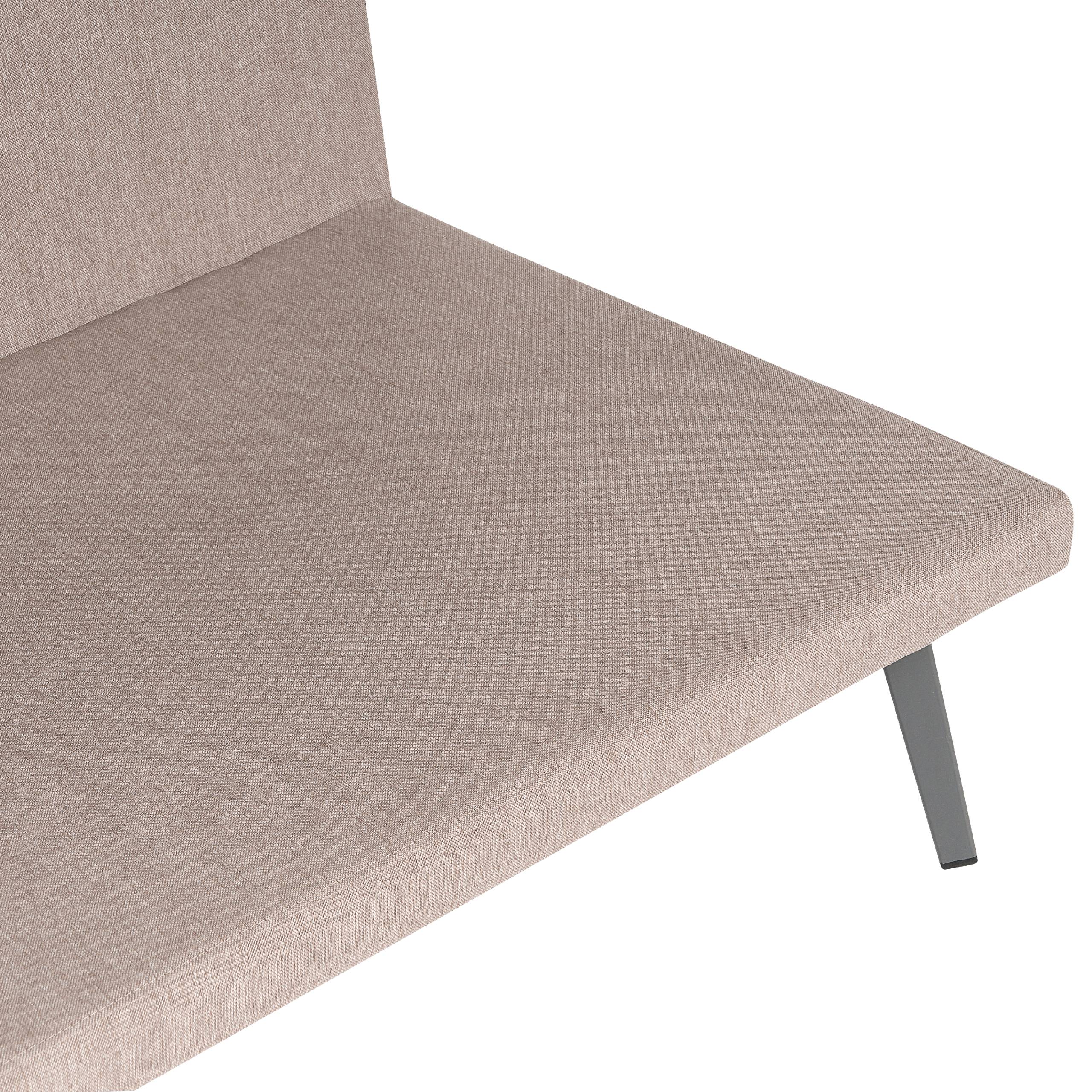 Beliani - Canapé de jardin, 3 Personnes Tissu Beige LORETELLO - Beliani - Imagen 5