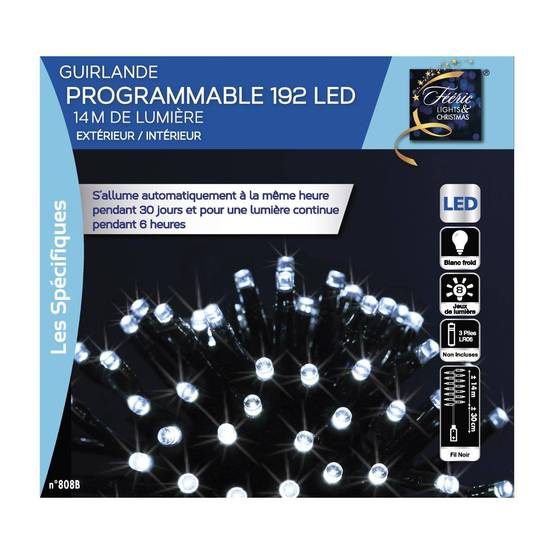 Guirlande lumineuse 192 LED programmable 14m extérieur blanc froid FEERIC LIGHTS & CHRISTMAS - Image 3