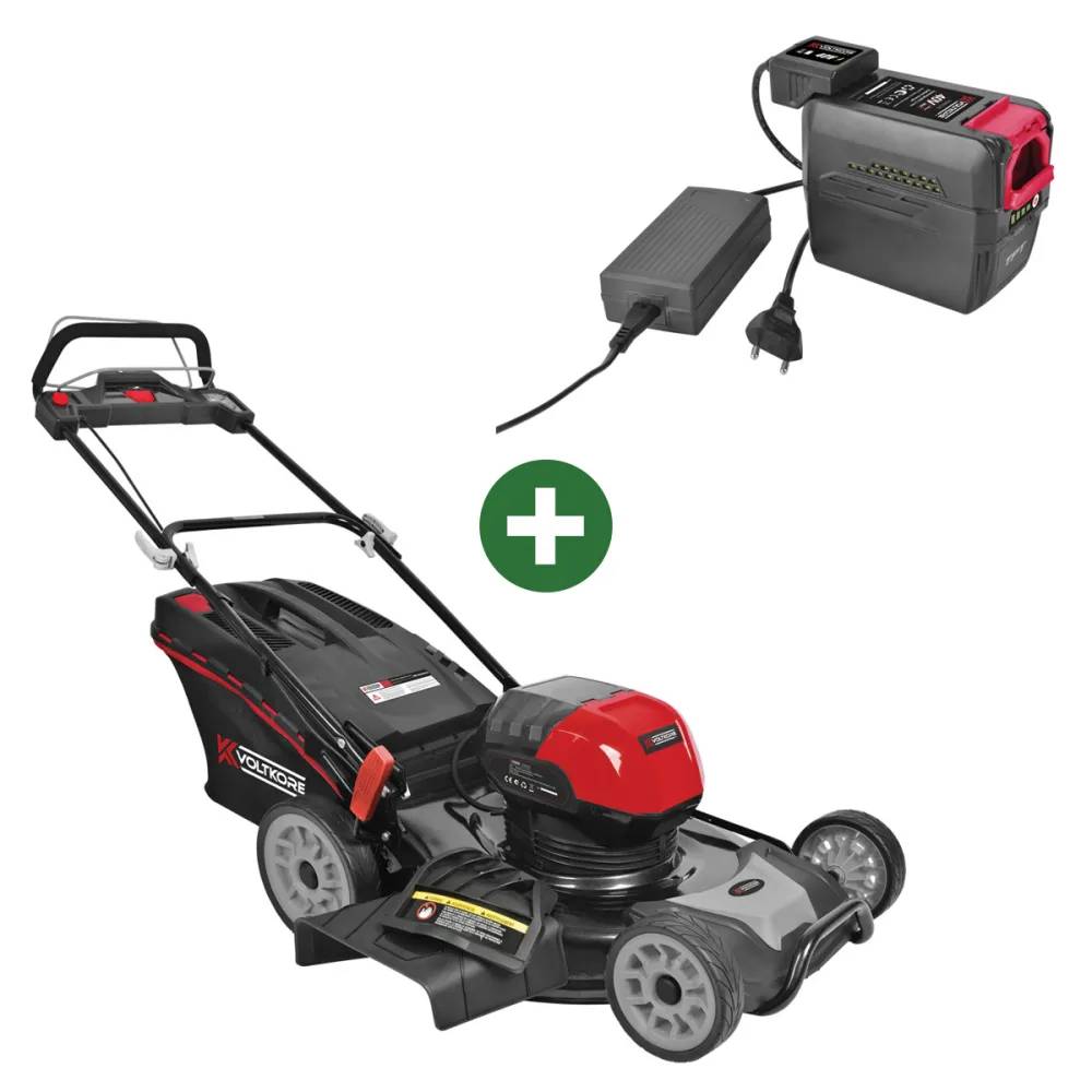 Voltkore - Tondeuse tractée à gazon Voltkore® 45 cm - Batterie 4,0 Ah + Chargeur Inclus Voltkore - Image 1