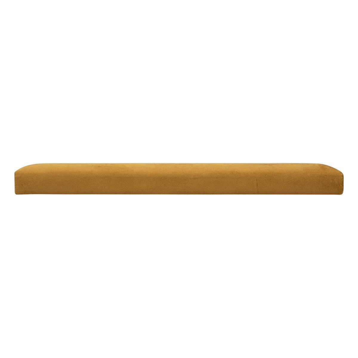 Atmosphera - Pouf pliant double "Lilou" en velours 76x38cm jaune ocre - Atmosphera Créateur d'intérieur - Imagen 4