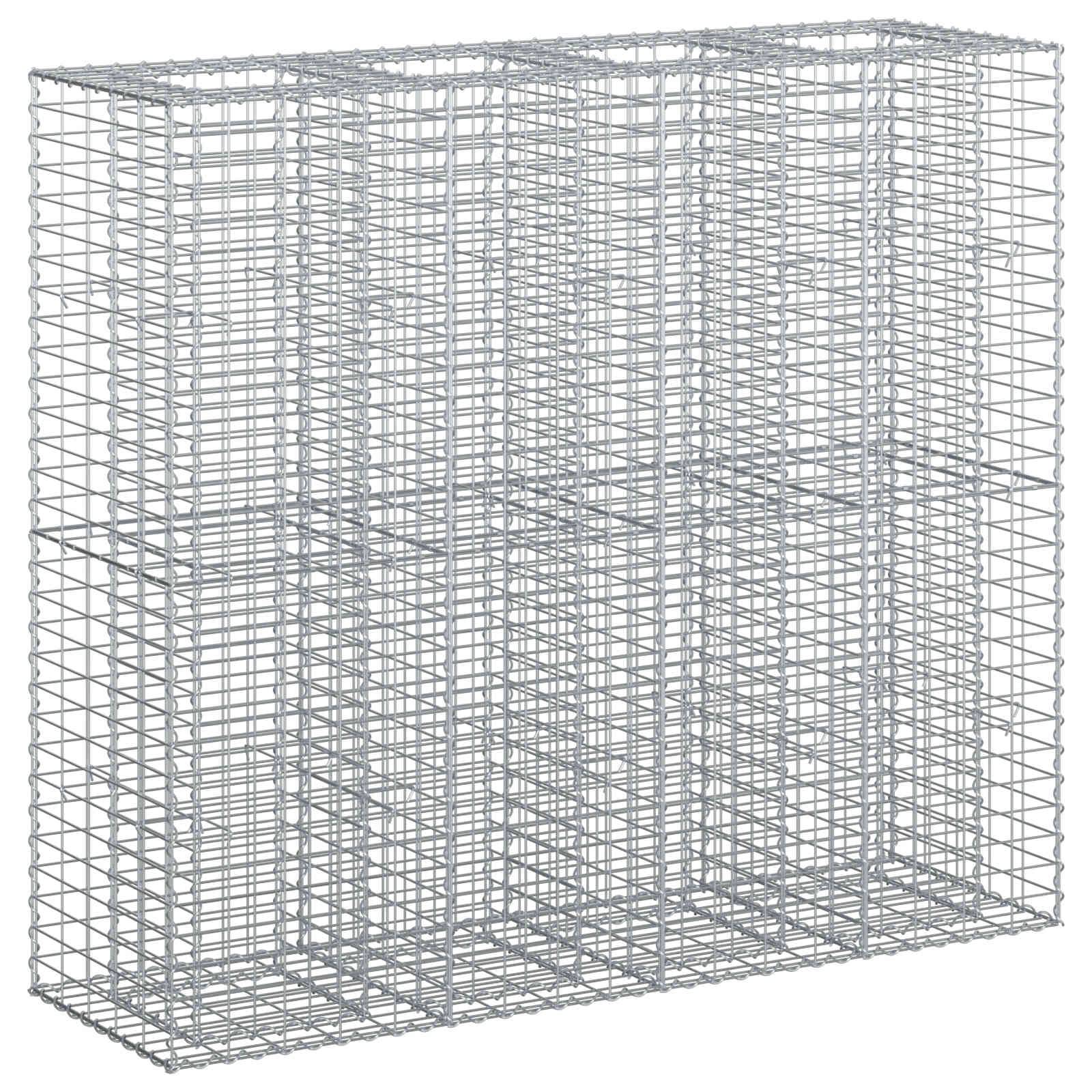 Lit surélevé gabion acier galvanisé argenté 170 x 50 x 150 cm - PANGIVO - Image 2
