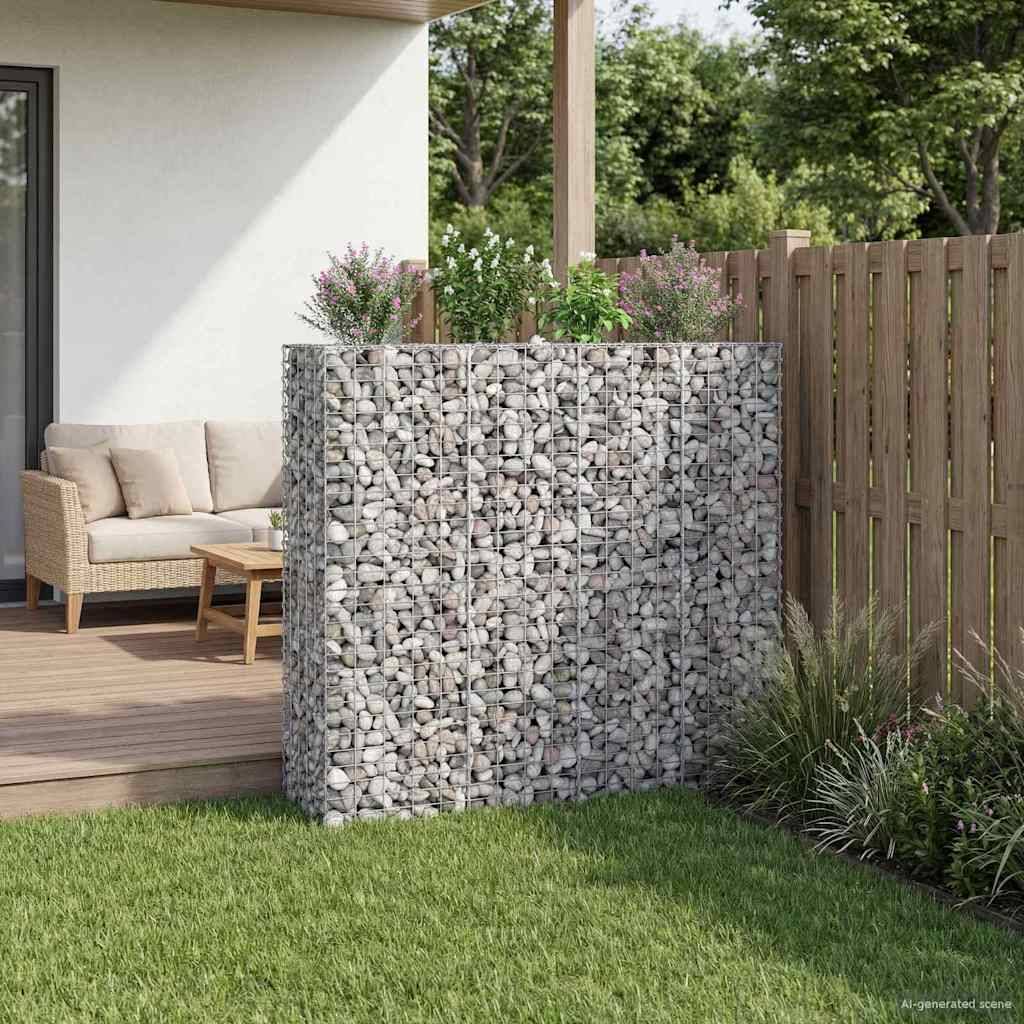 Lit surélevé gabion acier galvanisé argenté 170 x 50 x 150 cm - PANGIVO - Image 5