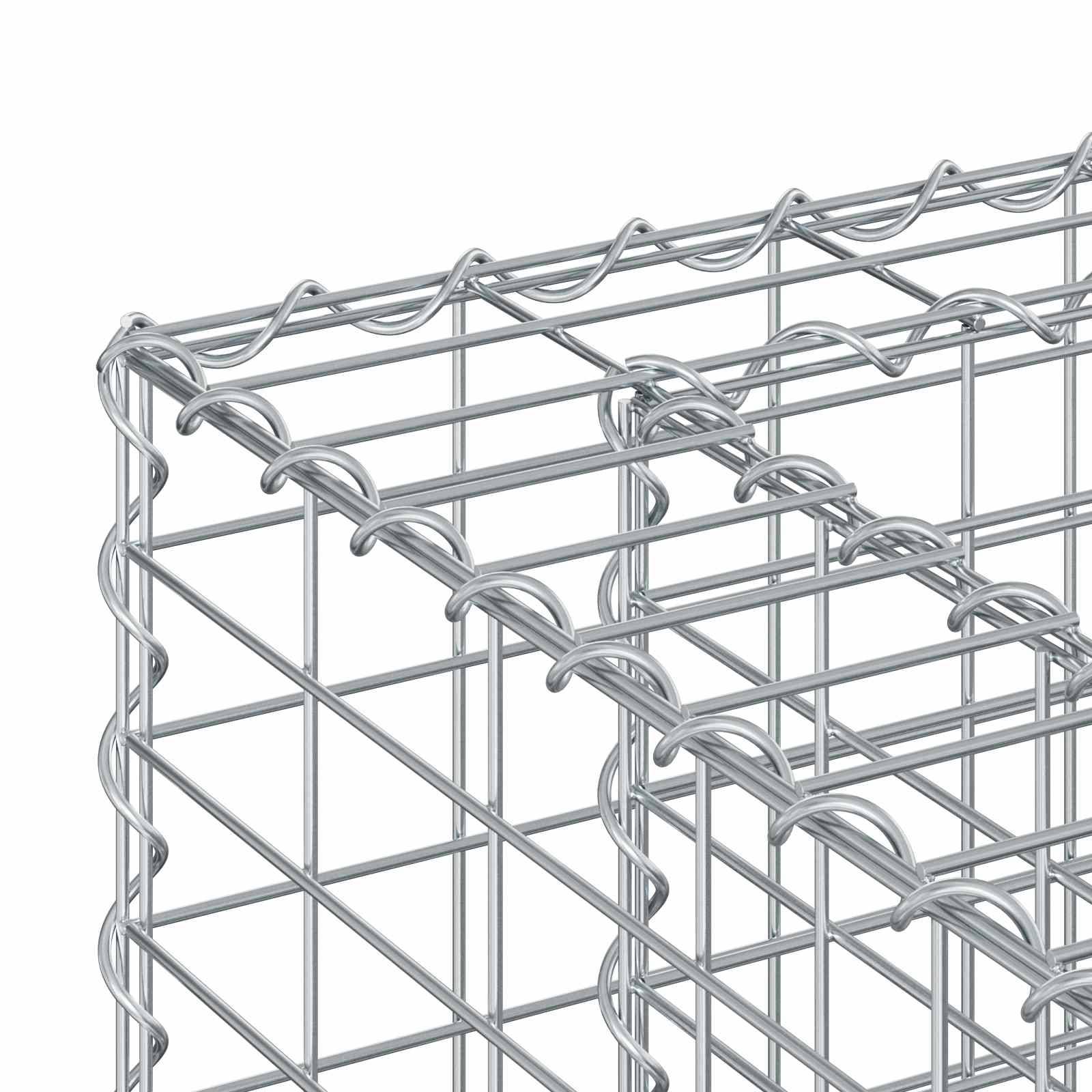Lit surélevé gabion acier galvanisé argenté 170 x 50 x 150 cm - PANGIVO - Image 9