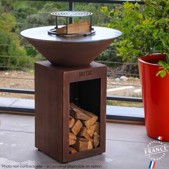 Brasero Cevenol Corten Bois Rond 74 Simple Cuve - GRILL CHIC - Image 2