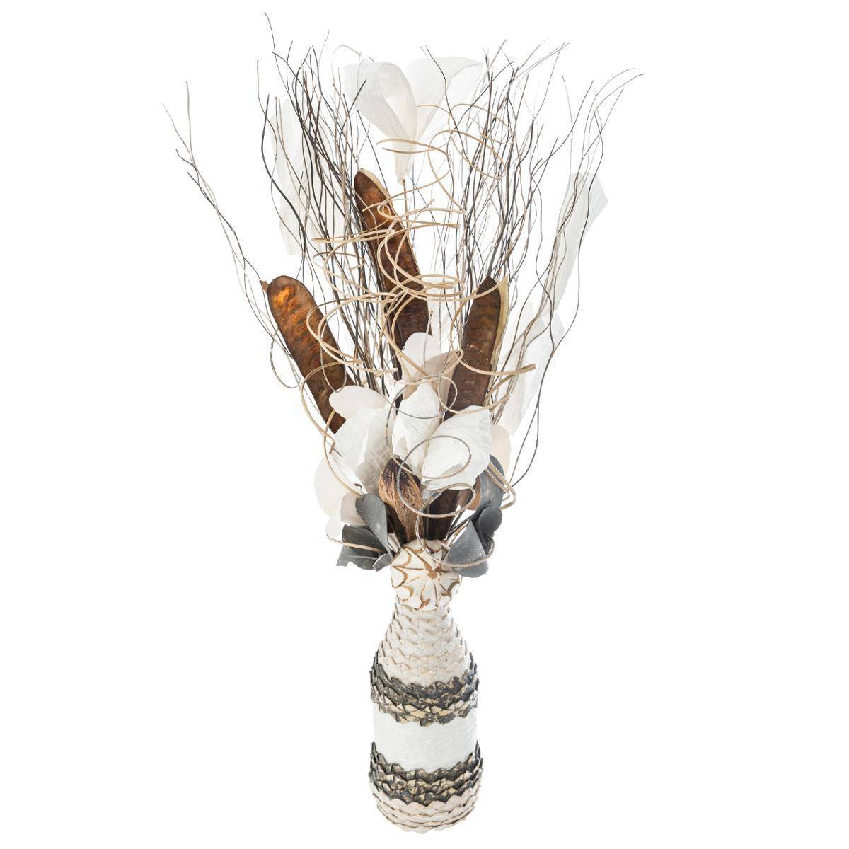 Atmosphera - Composition florale artificielle vase osier H50cm - Atmosphera Créateur d'intérieur - Image 1