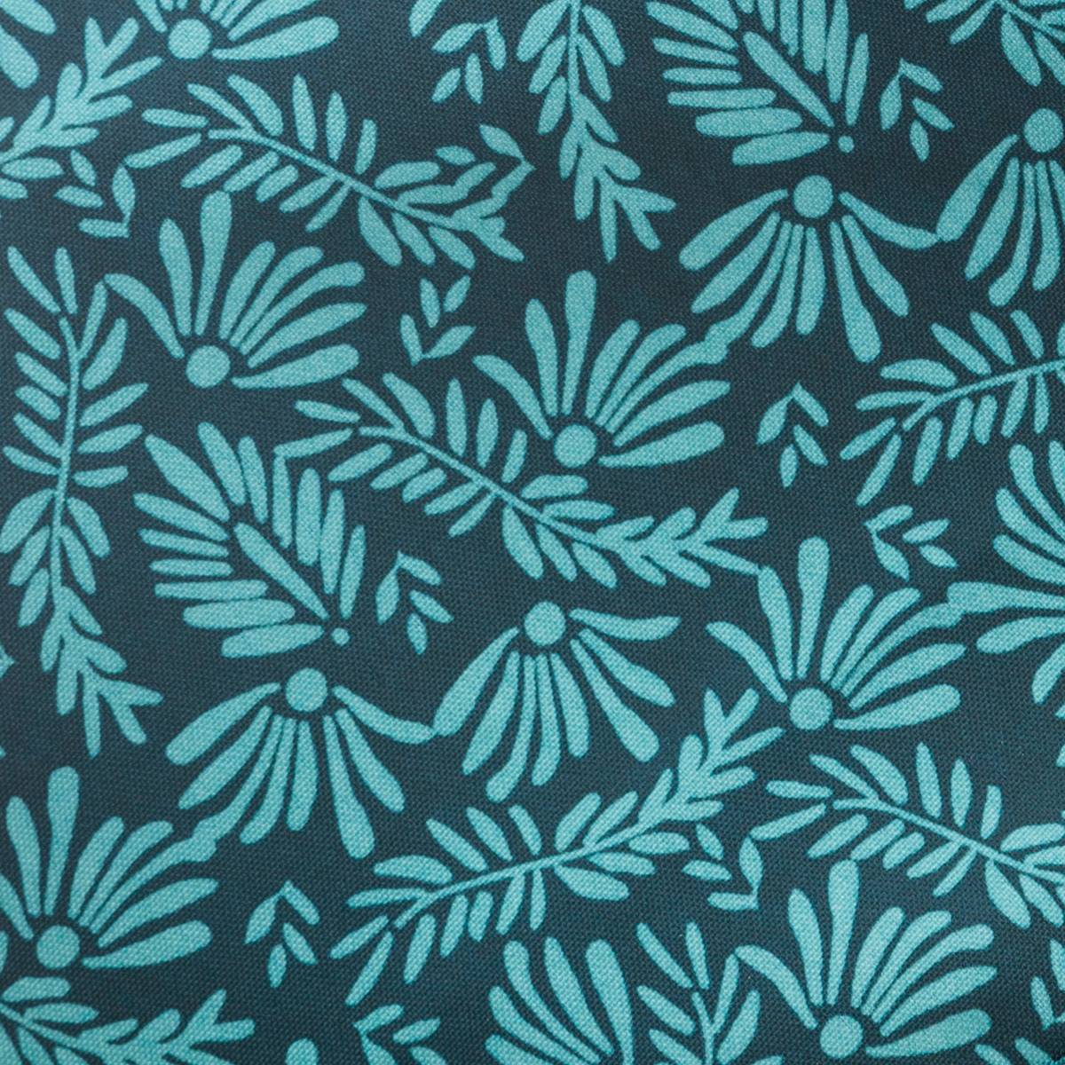 Atmosphera - Nappe anti-tache "Meili" feuilles bleu canard D180cm - Atmosphera Créateur d'intérieur - Image 4