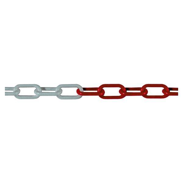 Chaîne plastique Ø10 mm Rouge/Blanc LEVAC L.52 x H.18mm - Sachet de 25 m - 2045C - Imagen 1