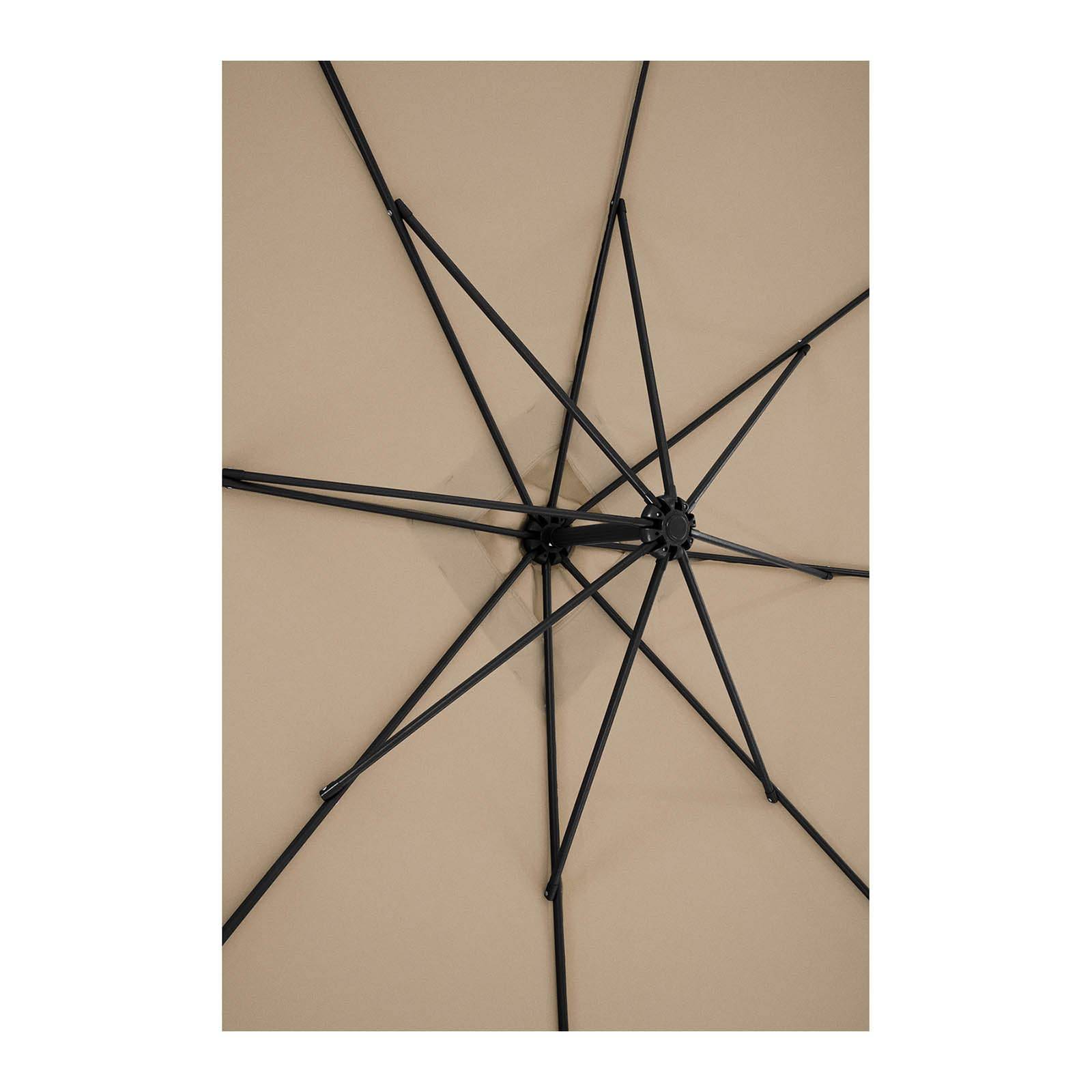 Helloshop26 - Parasol déporté - taupe - rectangulaire - 250 x 250 cm - inclinable - Imagen 5