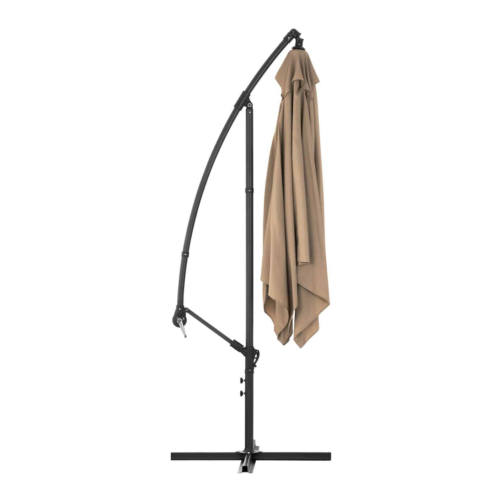 Helloshop26 - Parasol déporté - taupe - rectangulaire - 250 x 250 cm - inclinable - Imagen 4