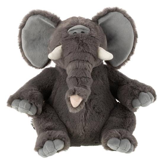Peluche Éléphant "Trompe" 30cm Gris - Image 1
