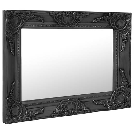 Maison Chic - Miroir mural - Miroir décoratif style baroque 50x40 cm noir - Image 1