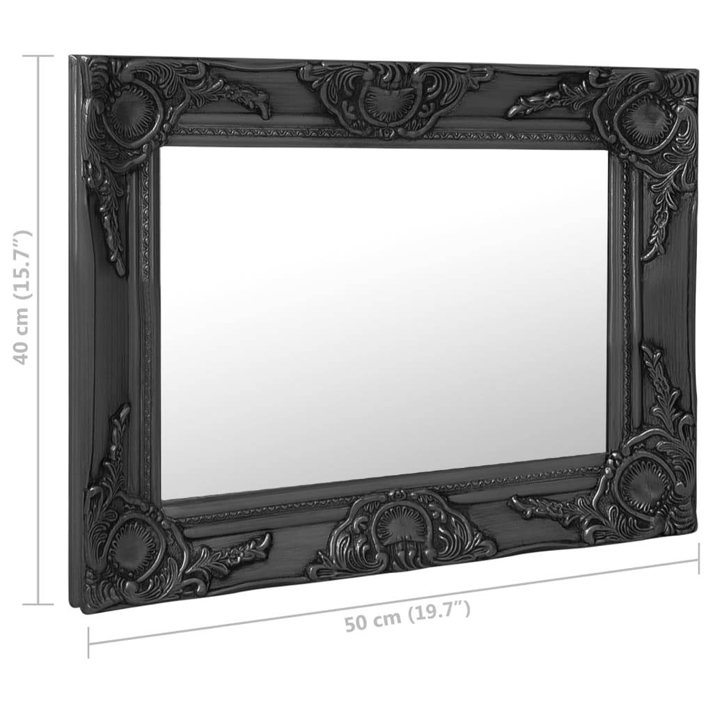 Maison Chic - Miroir mural - Miroir décoratif style baroque 50x40 cm noir - Image 5
