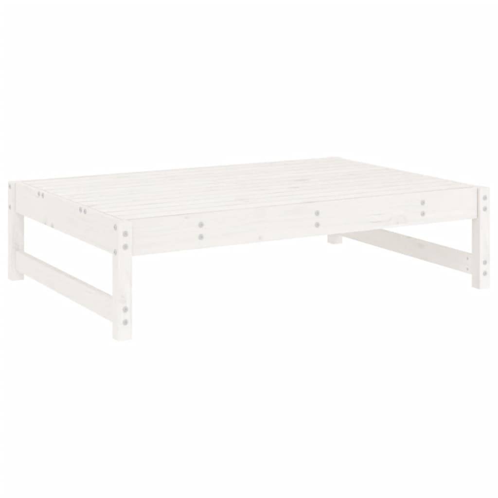 4 pcs salon de jardin - Mobilier d'extérieur blanc bois de pin massif-JU8029 - Image 4