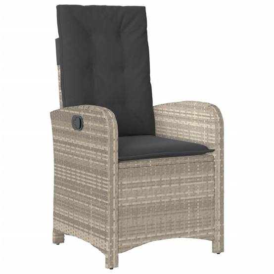 Salon de jardin 8 personnes résine tressée fauteuils inclinables gris – ComfortXL Outdoor Living - Image 4