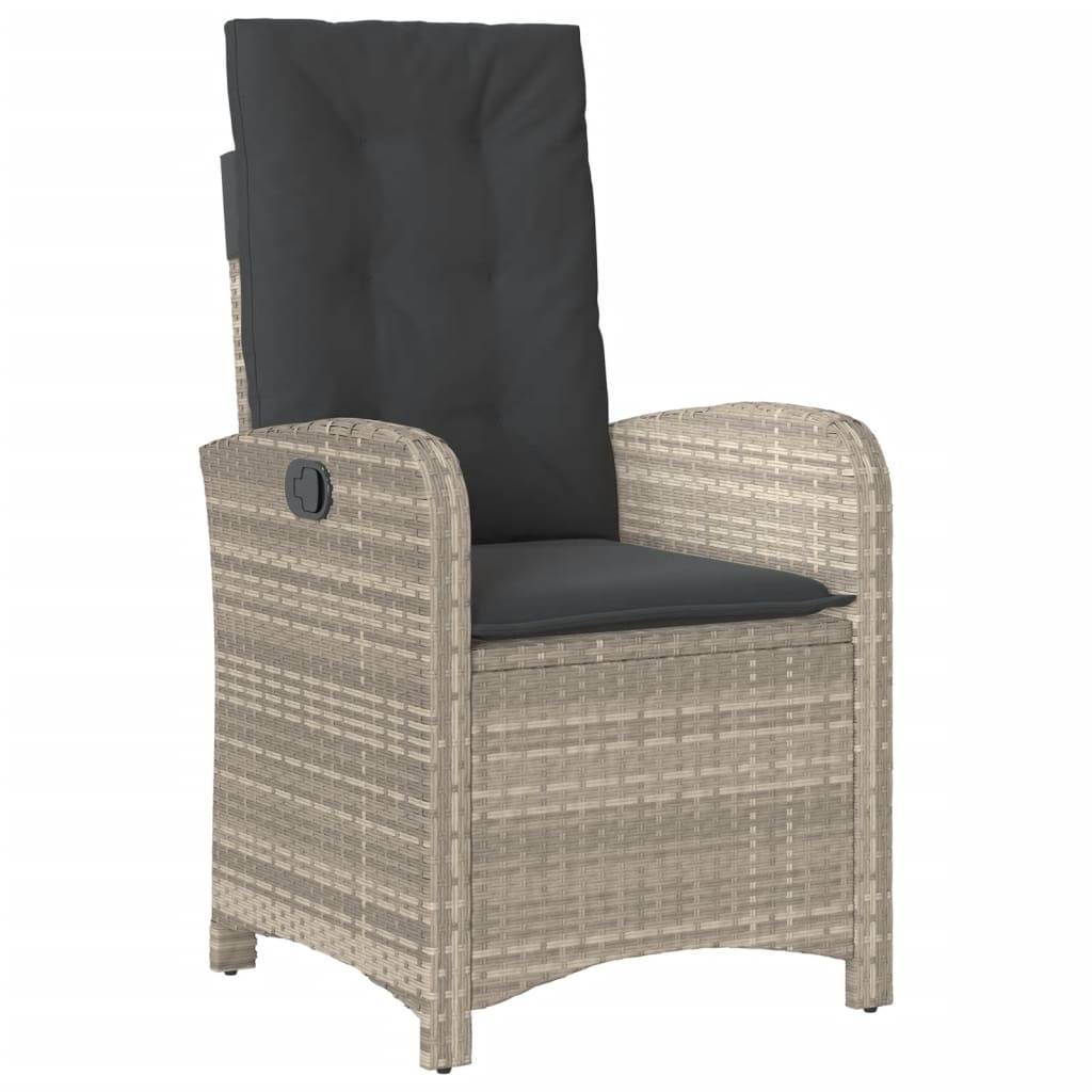 Salon de jardin 8 personnes résine tressée fauteuils inclinables gris – ComfortXL Outdoor Living - Image 4
