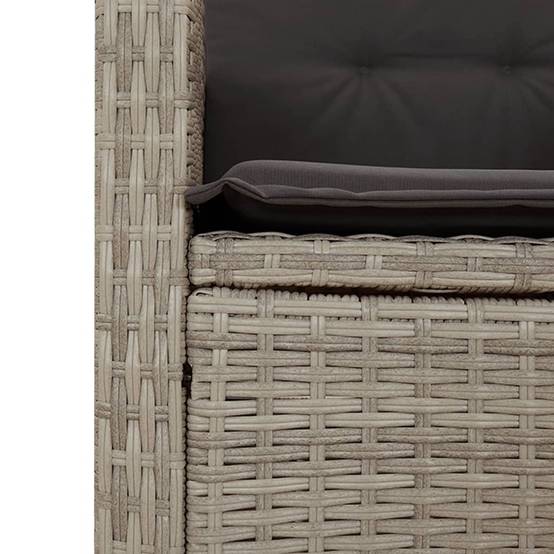 Salon de jardin 8 personnes résine tressée fauteuils inclinables gris – ComfortXL Outdoor Living - Image 8