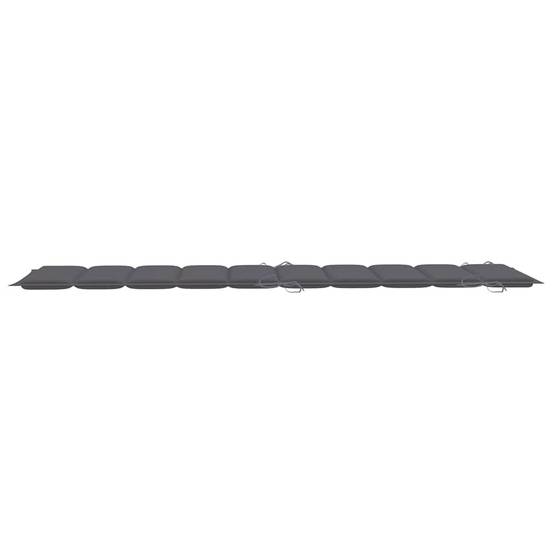 Chaise Longue Jardin Bois Acacia Massif Forme Ergonomique Pliable Anthracite - ComfortXL Outdoor Living - Image 4