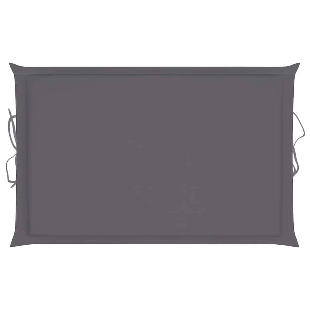 Chaise Longue Jardin Bois Acacia Massif Forme Ergonomique Pliable Anthracite - ComfortXL Outdoor Living - Image 6