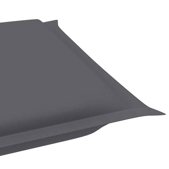 Chaise Longue Jardin Bois Acacia Massif Forme Ergonomique Pliable Anthracite - ComfortXL Outdoor Living - Image 8