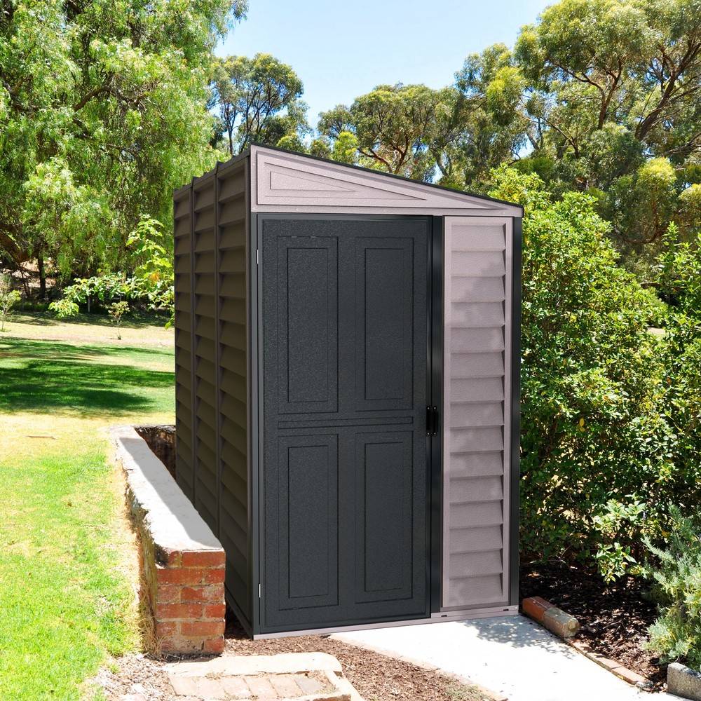 Duramax - Abri de Jardin PVC Adossable 4X8 - gris anthracite Duramax - Image 3