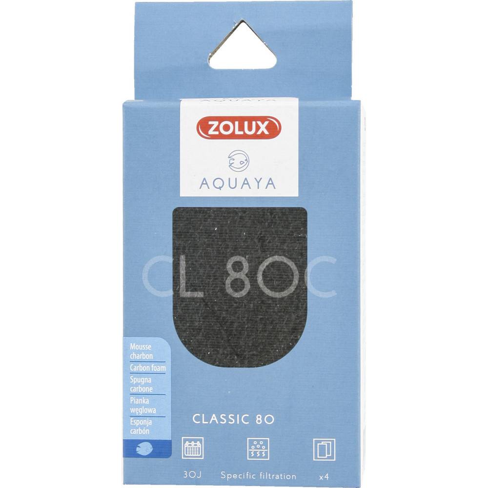 Zolux - Filtre pour pompe classic 80, filtre CL80 C mousse charbon x 4 pour aquarium. - Image 7
