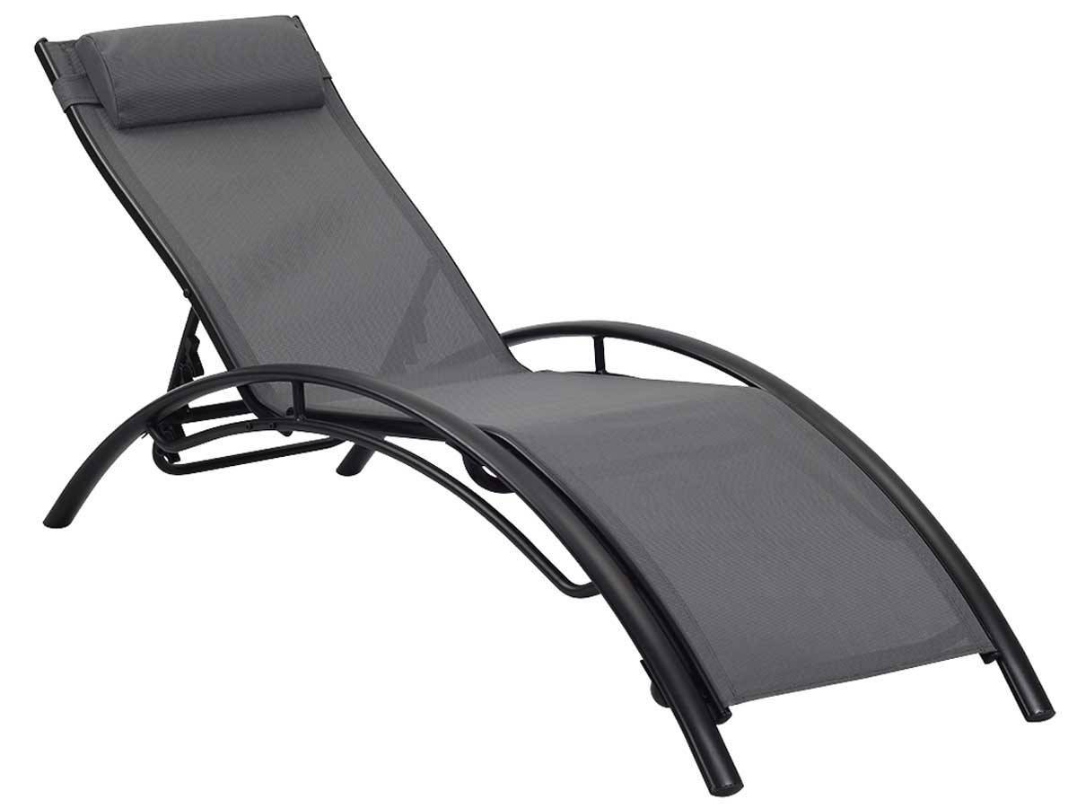 Habitat Et Jardin - Bain De Soleil En Aluminium "beauty" - Phoenix - Gris Foncé / Noir - Lot De 2 -habitat Et Jardin - Imagen 2