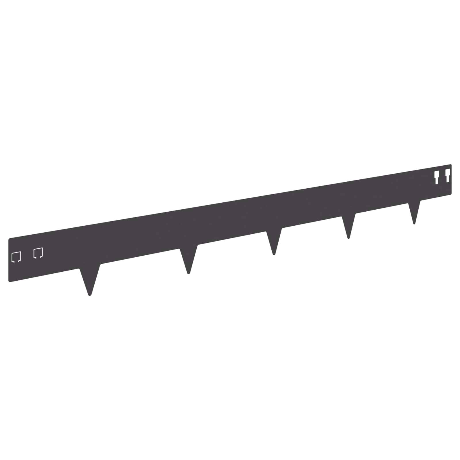 Bordures de pelouse acier noir 100 x 12 cm, Poids:15.76kg - PANGIVO - Image 2