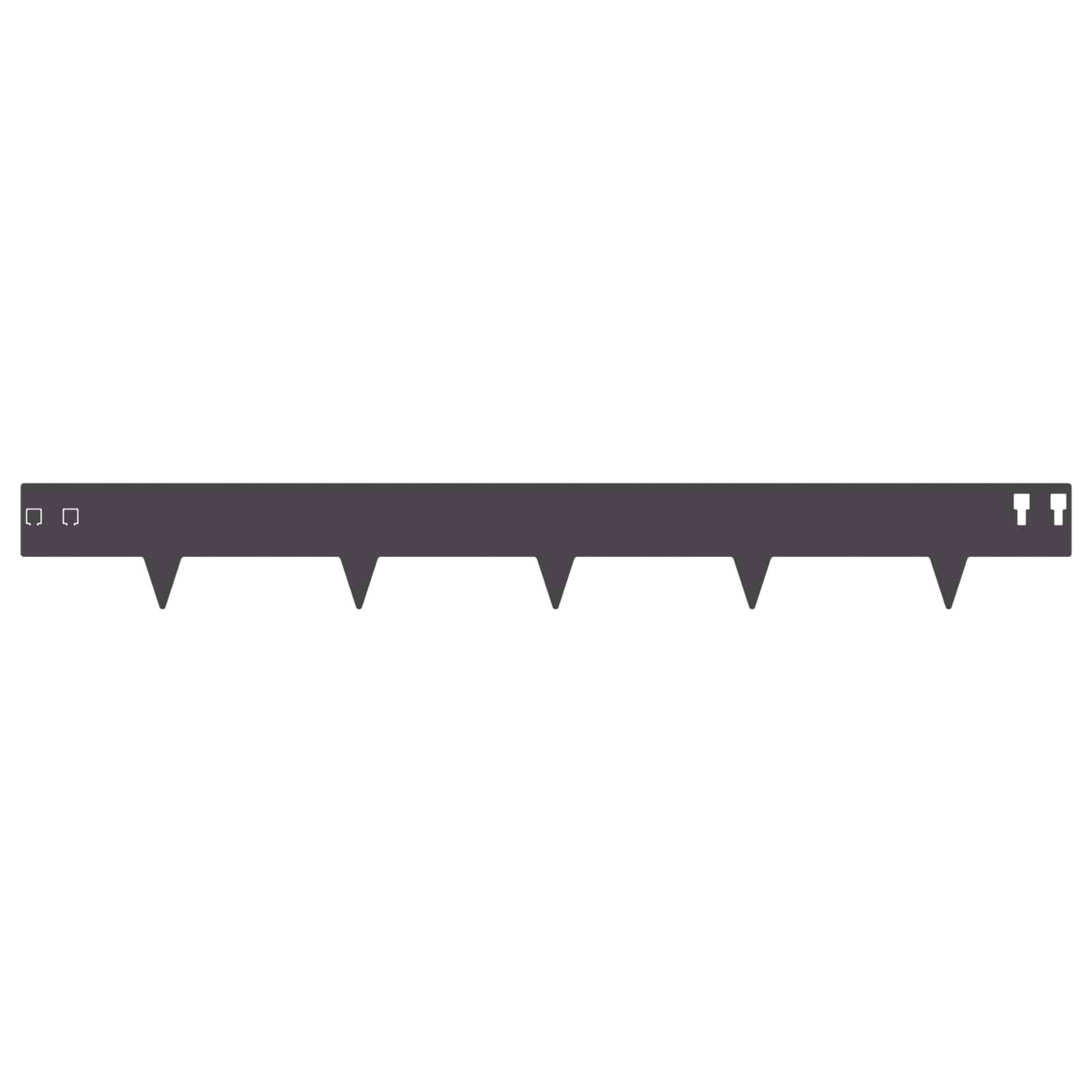 Bordures de pelouse acier noir 100 x 12 cm, Poids:15.76kg - PANGIVO - Image 5