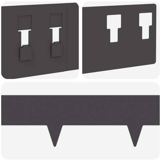 Bordures de pelouse acier noir 100 x 12 cm, Poids:15.76kg - PANGIVO - Image 7
