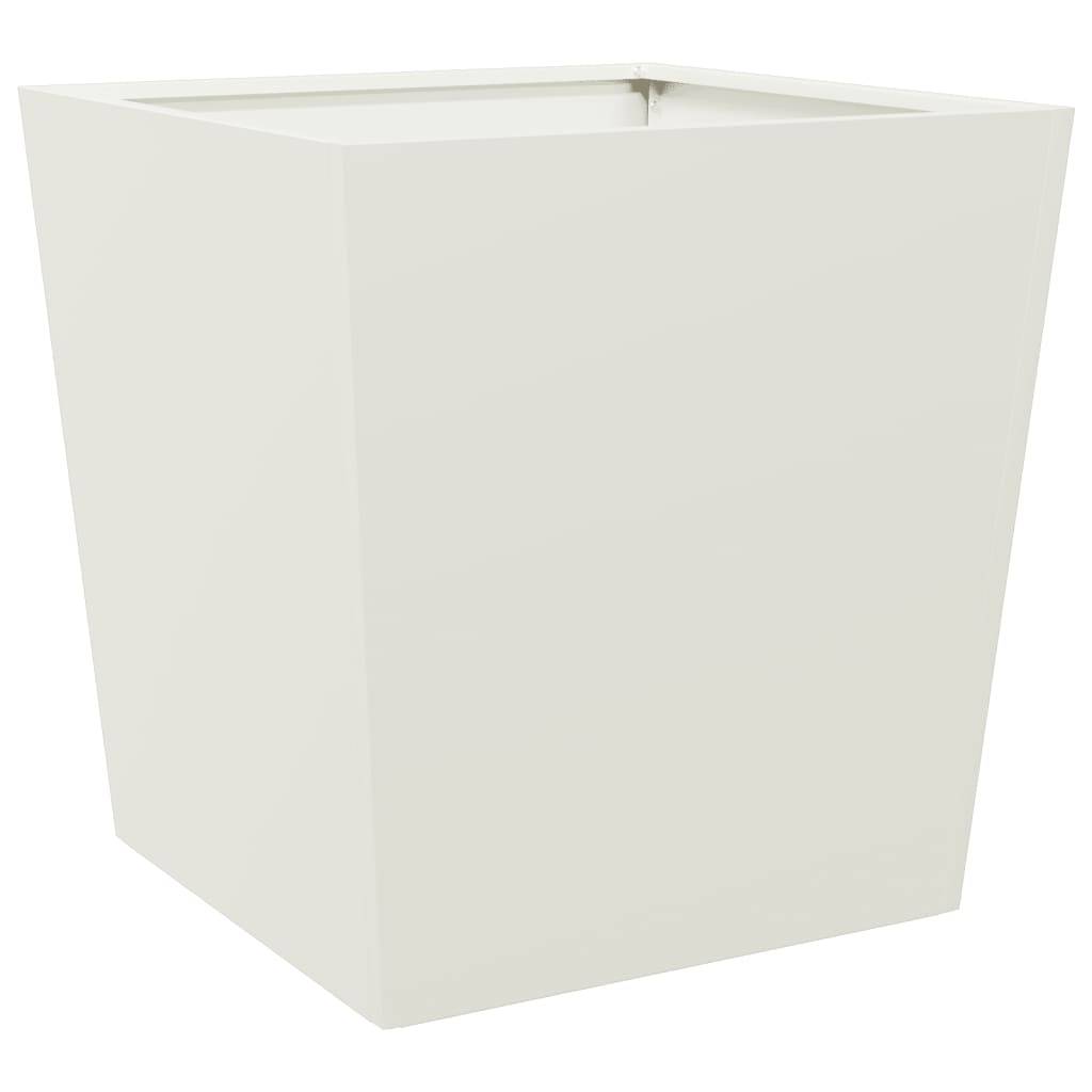 Jardinière acier blanc 50 x 50 x 50 cm - PANGIVO - Image 6