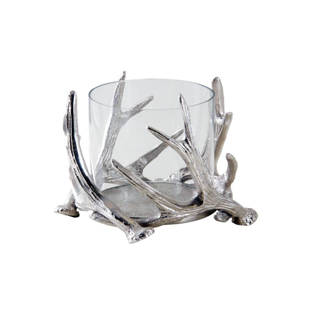 Aubry Gaspard - Photophore bois de cerf en aluminium Diamètre 20cm - Imagen 1