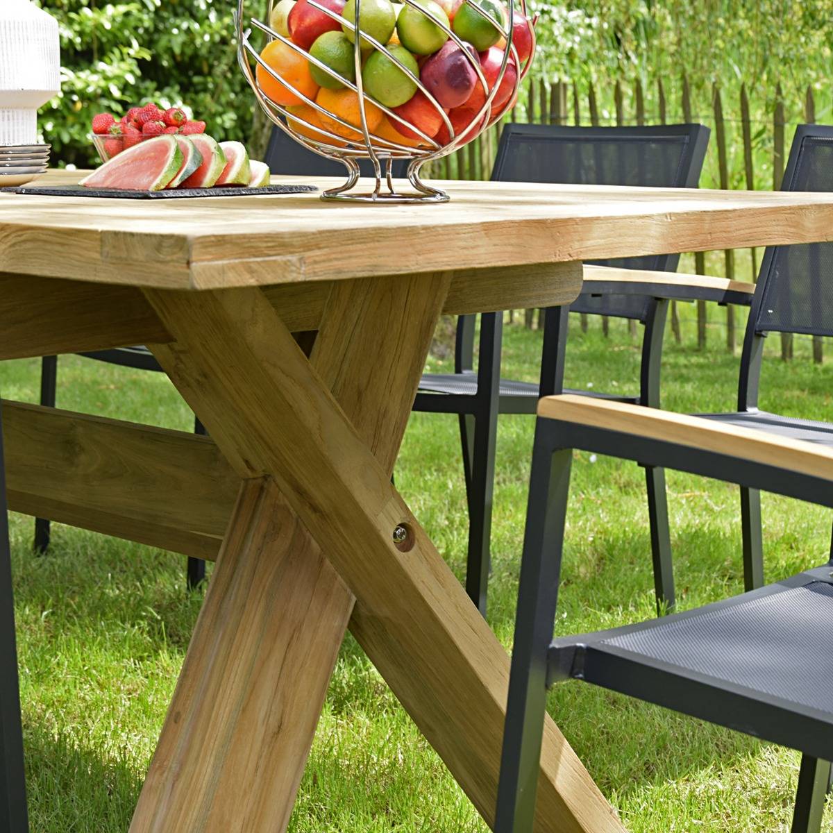 Gecko Jardin - Table en teck recyclé 240 cm, Rhodes - Gecko Jardin - Imagen 5