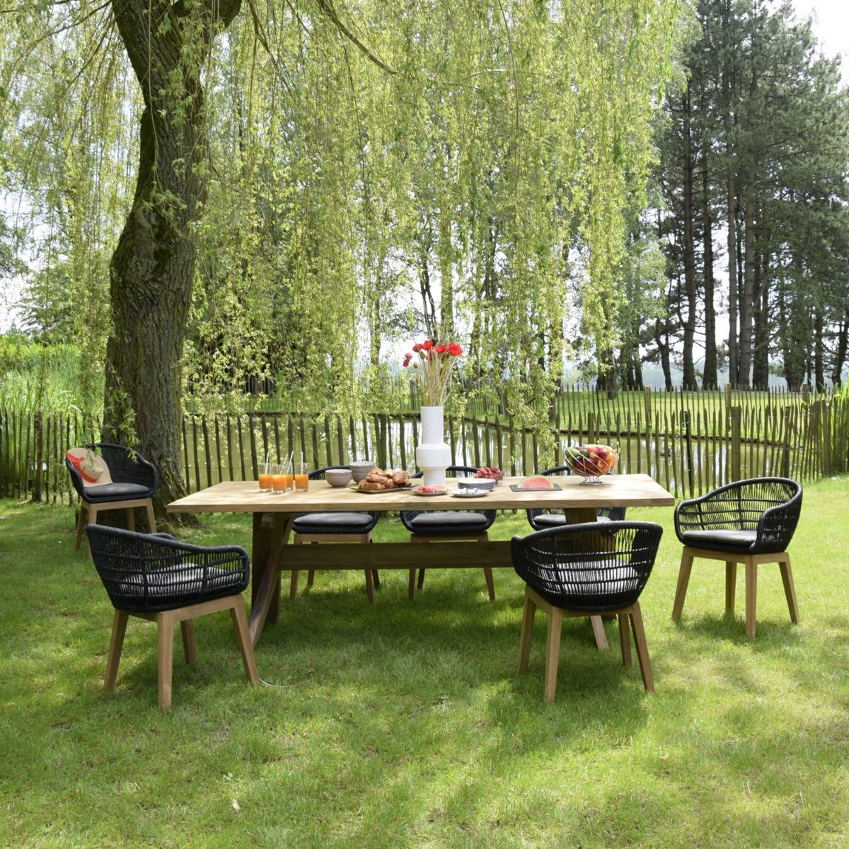 Gecko Jardin - Table en teck recyclé 240 cm, Rhodes - Gecko Jardin - Imagen 7