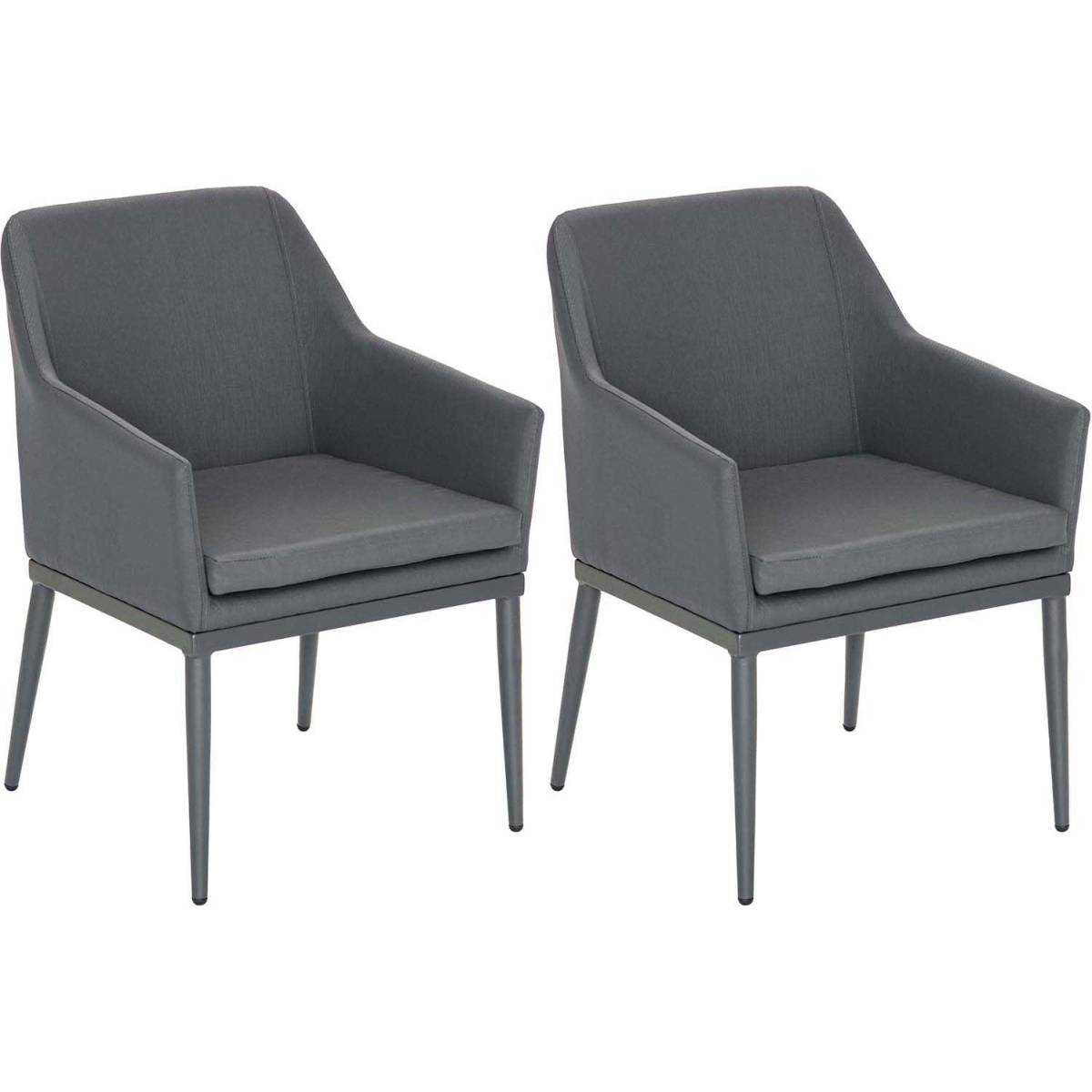 Fauteuil de jardin en aluminium et textilène (Lot de 2) - Imagen 1