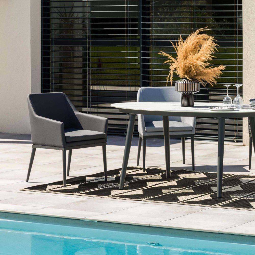 Fauteuil de jardin en aluminium et textilène (Lot de 2) - Imagen 2