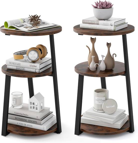 Table d'appoint ronde avec plateaux en Verre trempé transparent et Structure en Métal chromé et 3S. x Home | 3 SUISSES Table d'appoint ronde avec plateaux en Verre trempé transparent et Structure en Métal chromé et 3S. x Home | 3 SUISSES