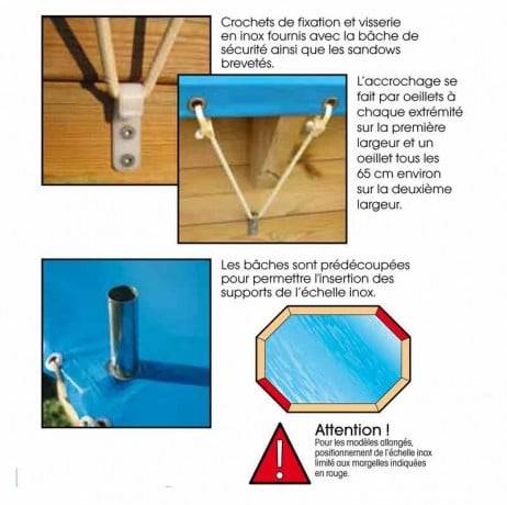 Ubbink - Bâche de protection piscine Océa Ubbink - 550 gr/m², Dimensions Ocèa 470 x 860 cm - Imagen 4