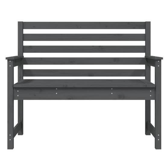 Maison Chic - Banc de jardin - Banc d'extérieur - Banquette gris 109x48x91,5 cm bois massif de pin - Imagen 4