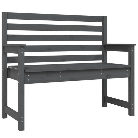 Maison Chic - Banc de jardin - Banc d'extérieur - Banquette gris 109x48x91,5 cm bois massif de pin - Imagen 1